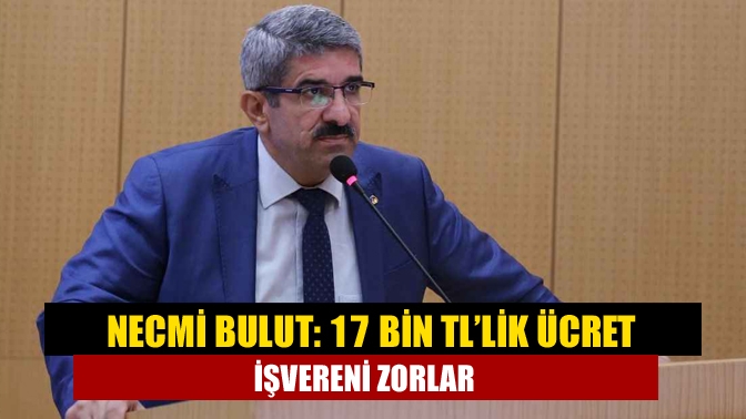 Necmi Bulut: 17 bin TL’lik ücret işvereni zorlar