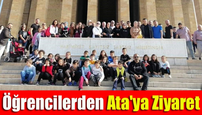 Öğrencilerden Ata'ya ziyaret