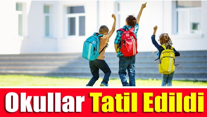 Okullar tatil edildi