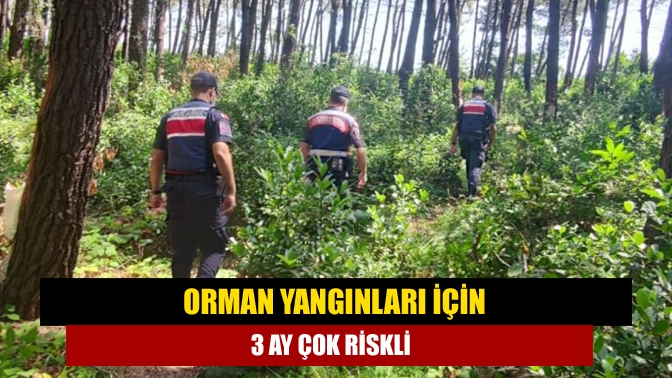 Orman yangınları için 3 ay çok riskli