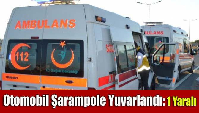 Otomobil şarampole yuvarlandı: 1 yaralı