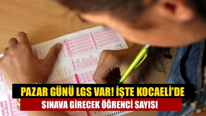 Pazar günü LGS var! İşte Kocaelide sınava girecek öğrenci sayısı