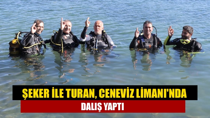 Şeker ile Turan, Ceneviz Limanında dalış yaptı