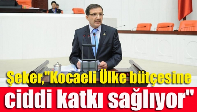 Şeker,"Kocaeli Ülke bütçesine ciddi katkı sağlıyor"