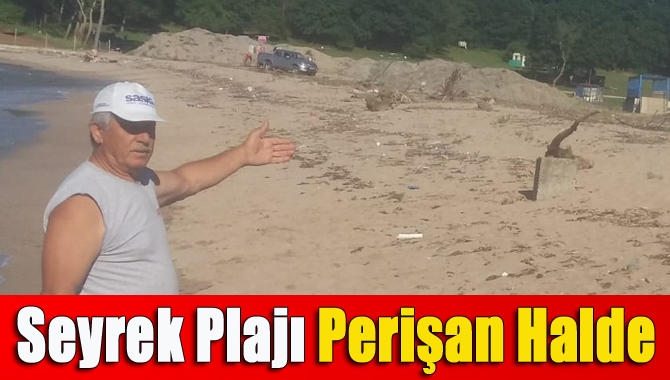 Seyrek Plajı perişan halde