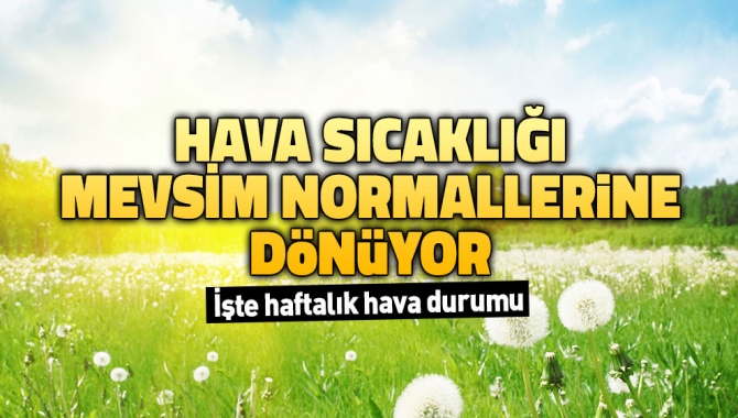 Sıcaklık mevsim normallerine iniyor