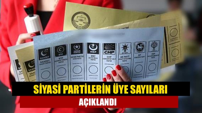 Siyasi partilerin üye sayıları açıklandı