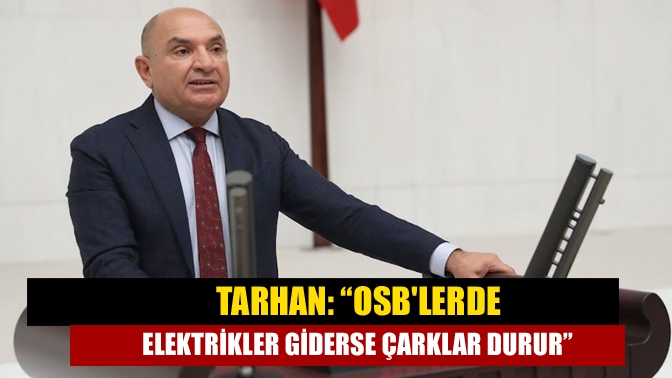 Tarhan: “OSBlerde elektrikler giderse çarklar durur”