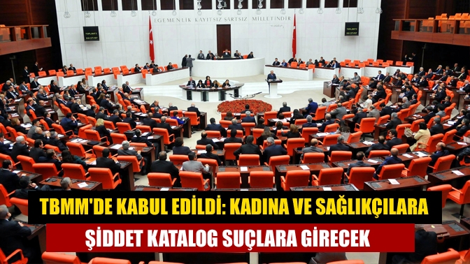 TBMMde kabul edildi: Kadına ve sağlıkçılara şiddet katalog suçlara girecek