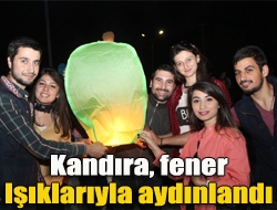 Kandıra, fener ışıklarıyla aydınlandı