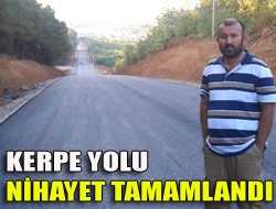 Kerpe yolu nihayet tamamlandı