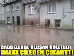 Caddelerde oluşan göletler halkı çileden çıkarttı