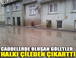 Caddelerde oluşan göletler halkı çileden çıkarttı