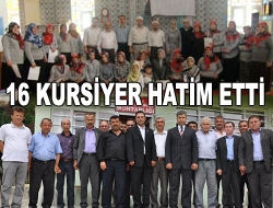 16 kursiyer hatim etti