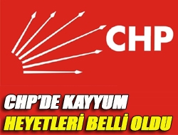 CHPde kayyum heyetleri belli oldu