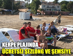 Kerpe plajında ücretsiz şezlong ve şemsiye