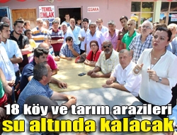 18 köy ve tarım arazileri su altında kalacak