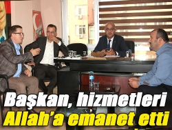 Başkan, hizmetleri Allaha emanet etti