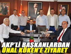 AKPli başkanlardan Ünal Kökene ziyaret