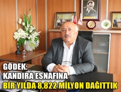 Gödek: Kandıra esnafına bir yılda 8,822 milyon dağıttık