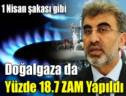 Doğalgaza da yüzde 18.7 zam yapıldı