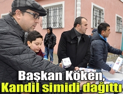 Başkan Köken, kandil simidi dağıttı