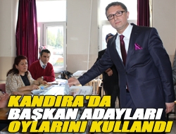 Kandıra'da başkan adayları oylarını kullandı