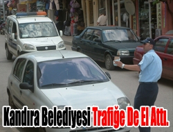 Kandıra Belediyesi trafiğe de el attı.
