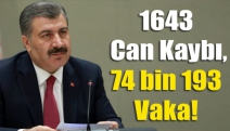 1643 Can Kaybı, 74 bin 193 Vaka!