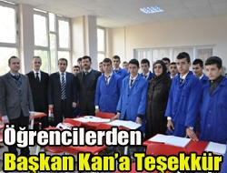 Öğrencilerden Başkan Kana Teşekkür