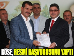 Köse, resmi başvurusunu yaptı