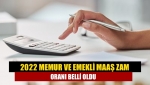 2022 memur ve emekli maaş zam oranı belli oldu