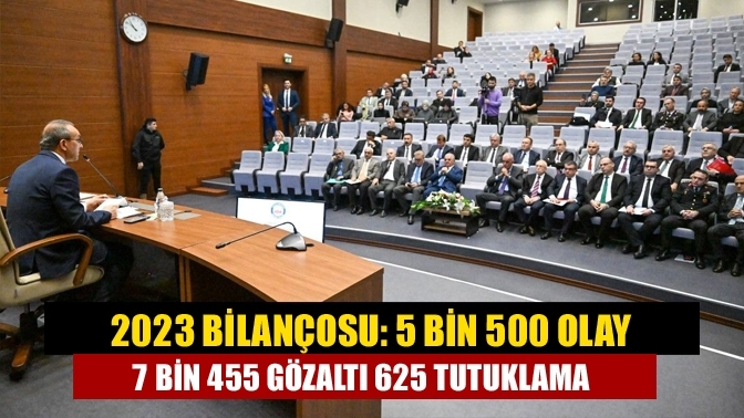 2023 bilançosu: 5 bin 500 olay 7 bin 455 gözaltı 625 tutuklama