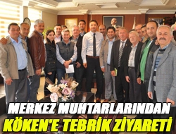 Merkez muhtarlarından Köken'e tebrik ziyareti