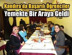 Kandırada Başarılı Öğrenciler yemekte bir araya geldi