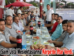 Saim Usta meslektaşlarına Kerpede iftar verdi.