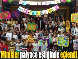 Minikler palyaço eşliğinde eğlendi