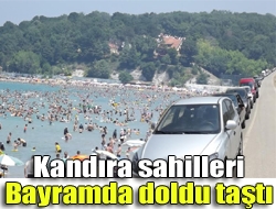 Kandıra sahilleri bayramda doldu taştı