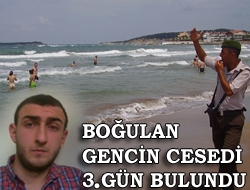 Boğulan Gencin Cesedi 3. Gün Bulundu