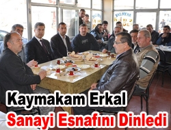 Kaymakam Erkal, sanayi esnafını dinledi