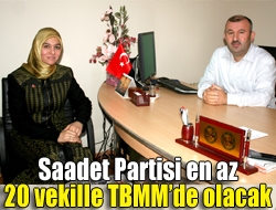 Saadet Partisi en az 20 vekille TBMMde olacak