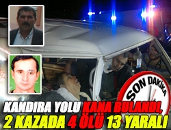 Kandıra yolu kana bulandı, 2 kazada 4 ölü 13 yaralı