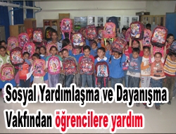 Sosyal Yardımlaşma ve Dayanışma Vakfından öğrencilere yardım