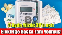 3 Ayda Yüzde 30’u aştı, Elektriğe Başka Zam Yokmuş!