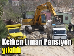 Kefken Liman Pansiyon yıkıldı