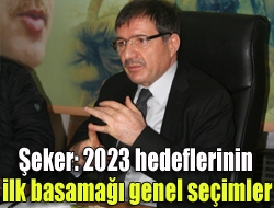 Şeker: 2023 hedeflerinin ilk basamağı genel seçimler