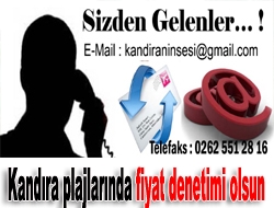 Kandıra plajlarında fiyat denetimi olsun