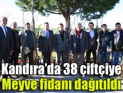 Kandırada 38 çiftçiye meyve fidanı dağıtıldı