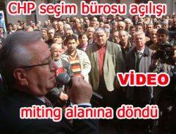 Kandıra CHP seçim bürosu açılışı miting alanına döndü