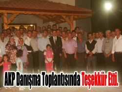 AKP danışma toplantısında teşekkür etti.